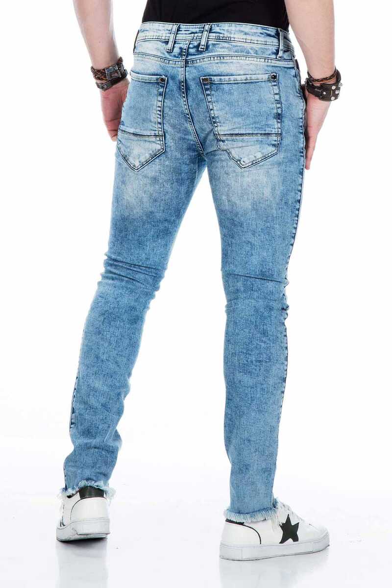 CD445 Eskitilmiş Denim Slim Fit Jean Pantolon
