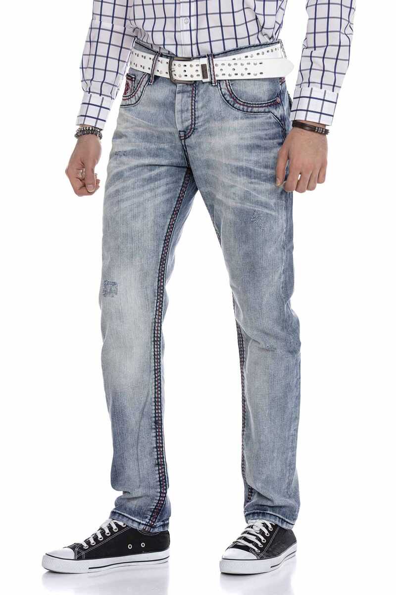CD612 Açık Cep Detaylı Straight Fit Erkek Jean Pantolon