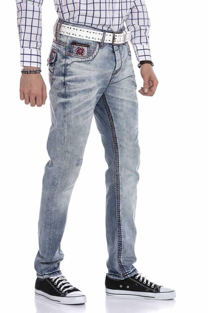CD612 Açık Cep Detaylı Straight Fit Erkek Jean Pantolon