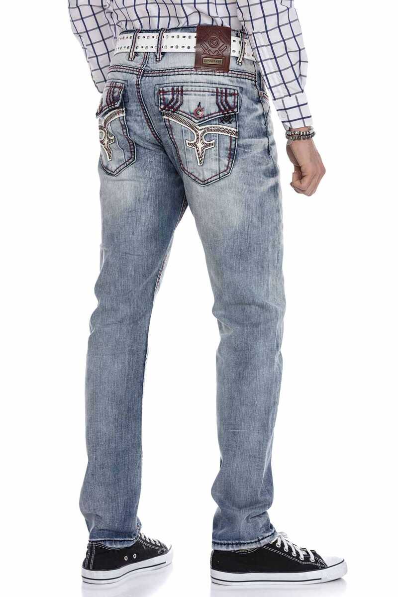 CD612 Açık Cep Detaylı Straight Fit Erkek Jean Pantolon
