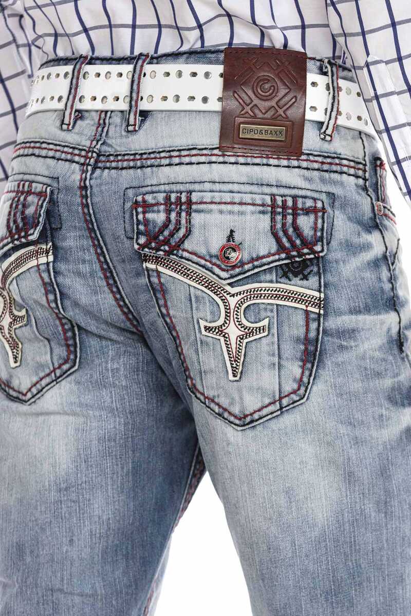 CD612 Açık Cep Detaylı Straight Fit Erkek Jean Pantolon