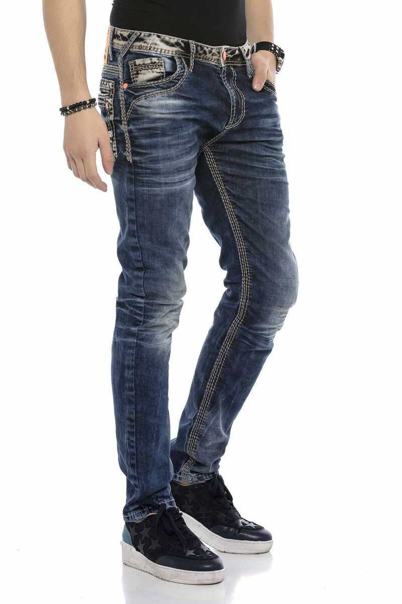 CD593 Neon Etiketli Kalın Dikişli Jeans