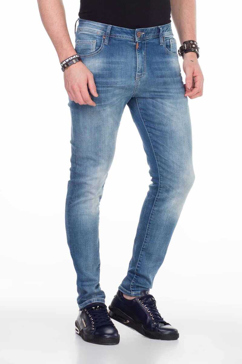 CD456 Yıkamalı Kumaş Denim Basic Erkek Jean Pantolon