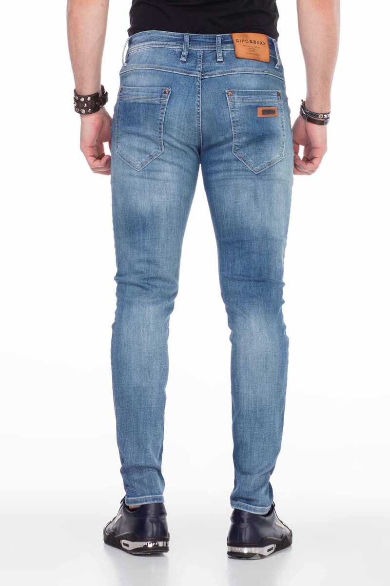 CD456 Yıkamalı Kumaş Denim Basic Erkek Jean Pantolon