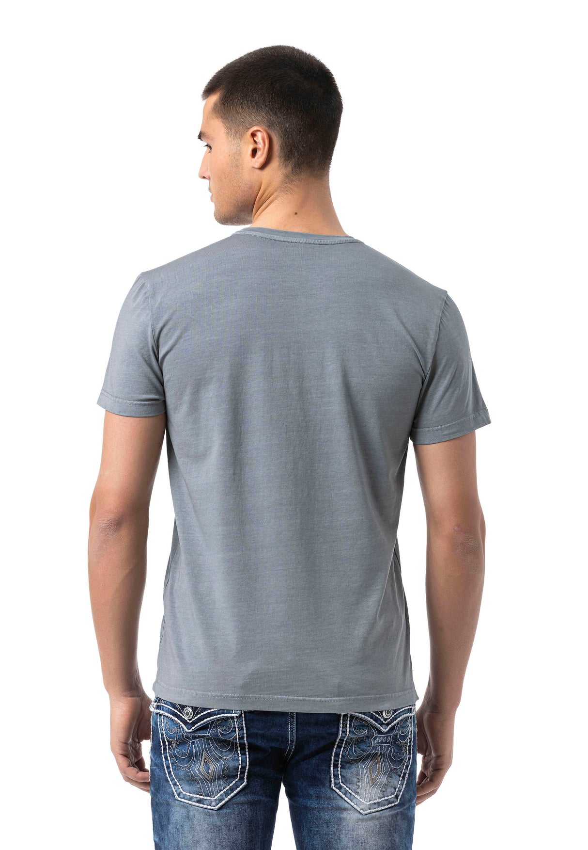 Erkek Regular Fit Baskılı Pamuklu T-shirt CT827