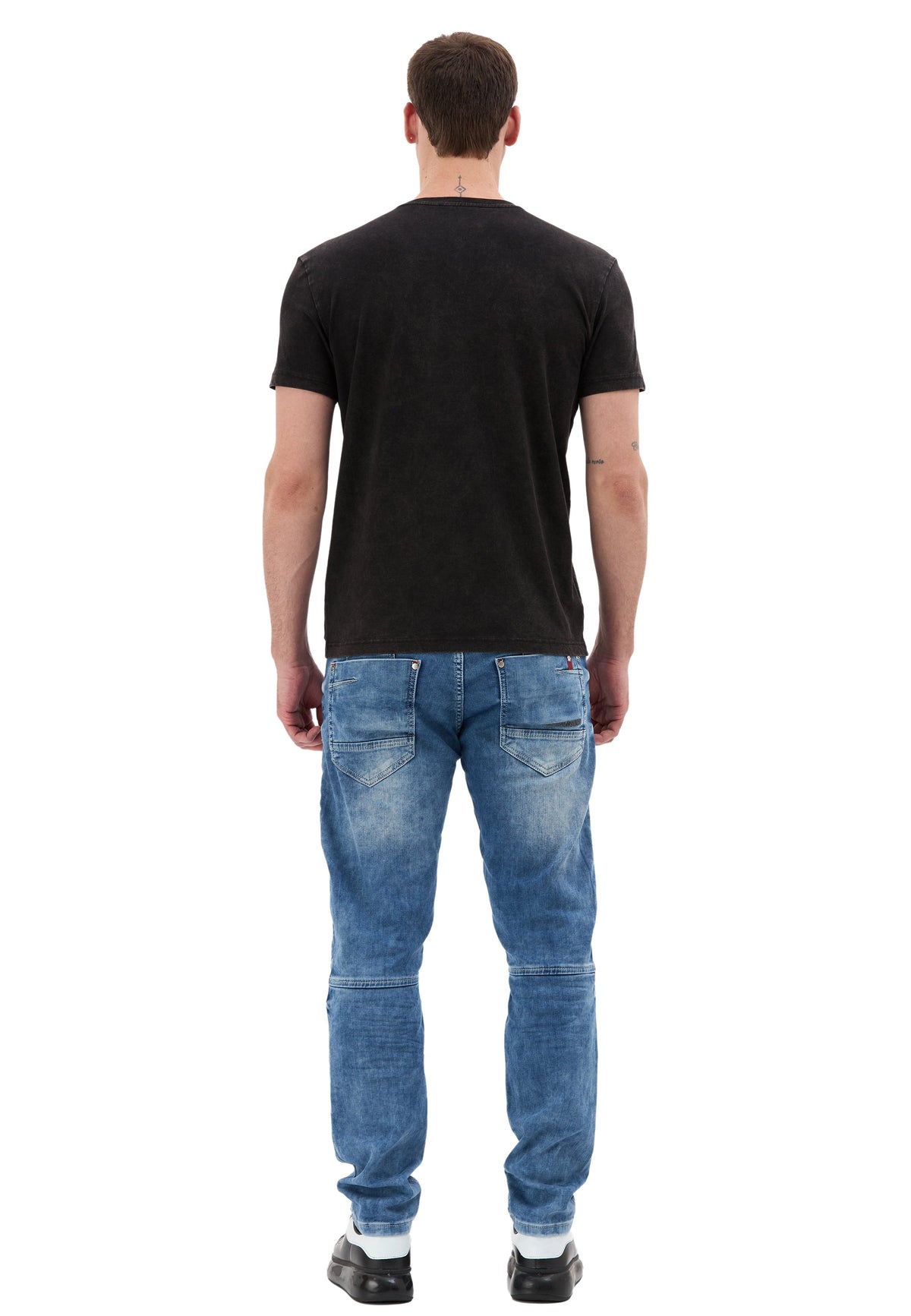 Erkek T-Shirt Bisiklet Yaka Günlük Rahat Kesim Pamuklu Baskılı Tshirt CT856