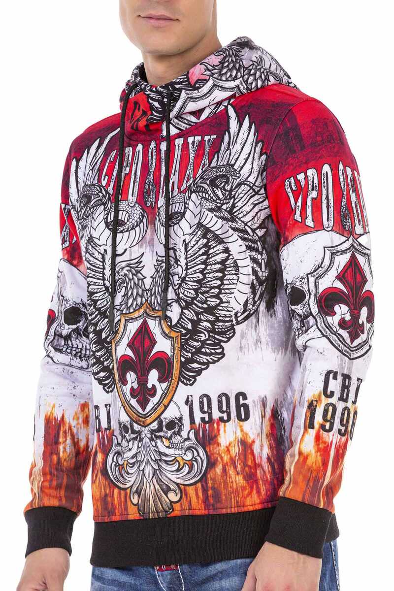 CL469 Baskılı Kapüşonlu Kışlık Sweatshirt