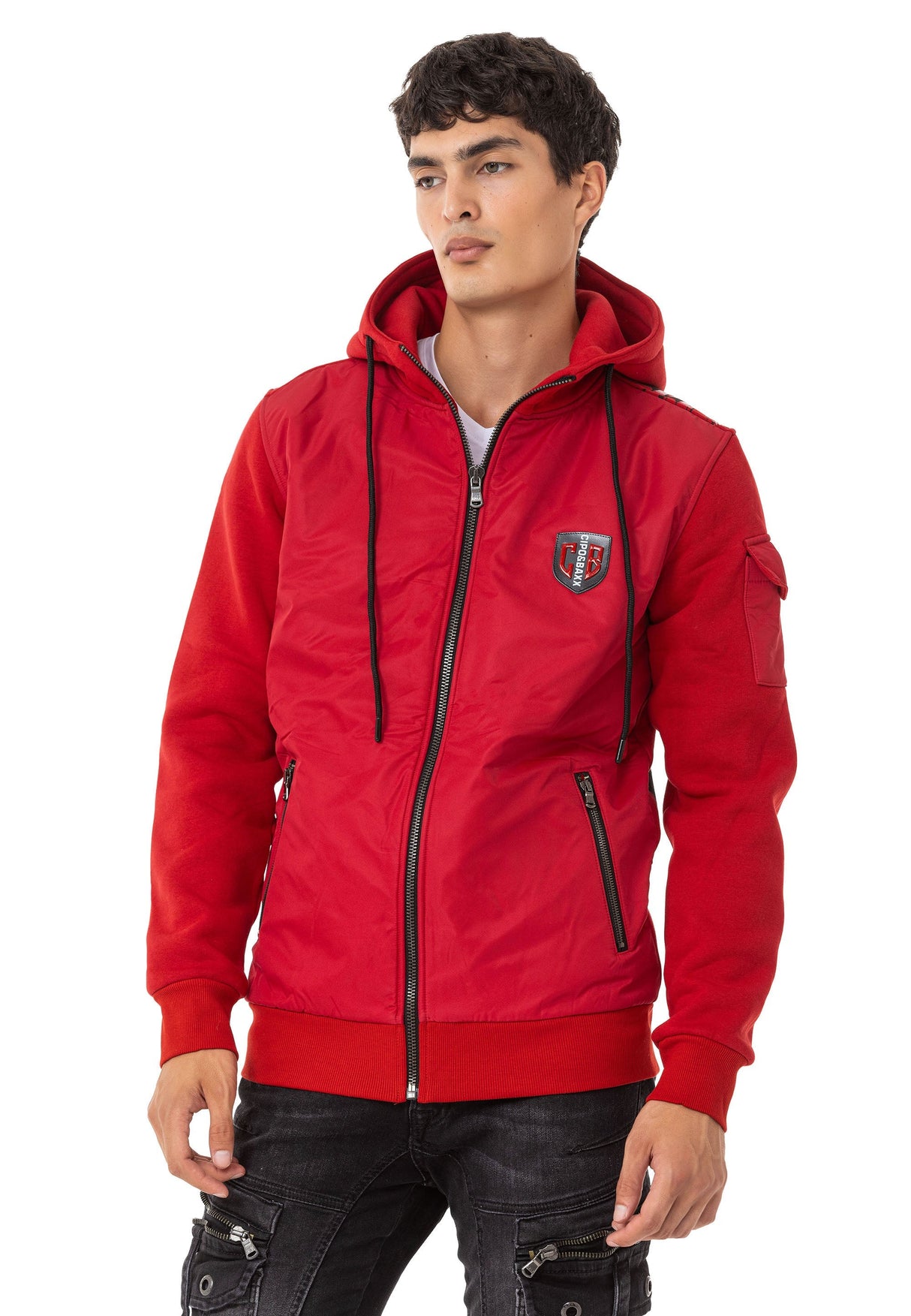 CL552 Erkek Zip Kapşonlu Sweatshirt