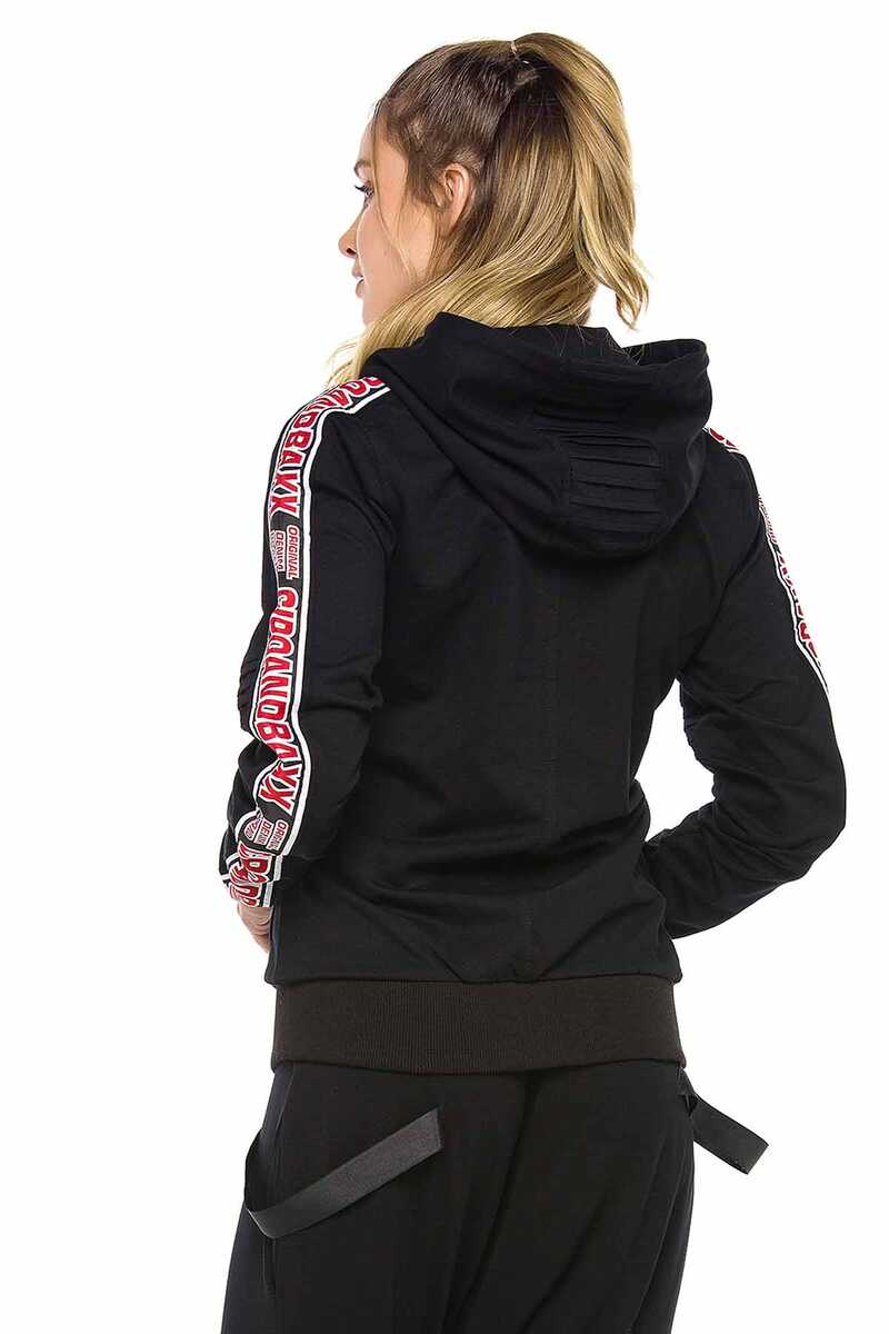 WL211 Kapşonlu Fermuarlı Şeritli Spor Eşofman