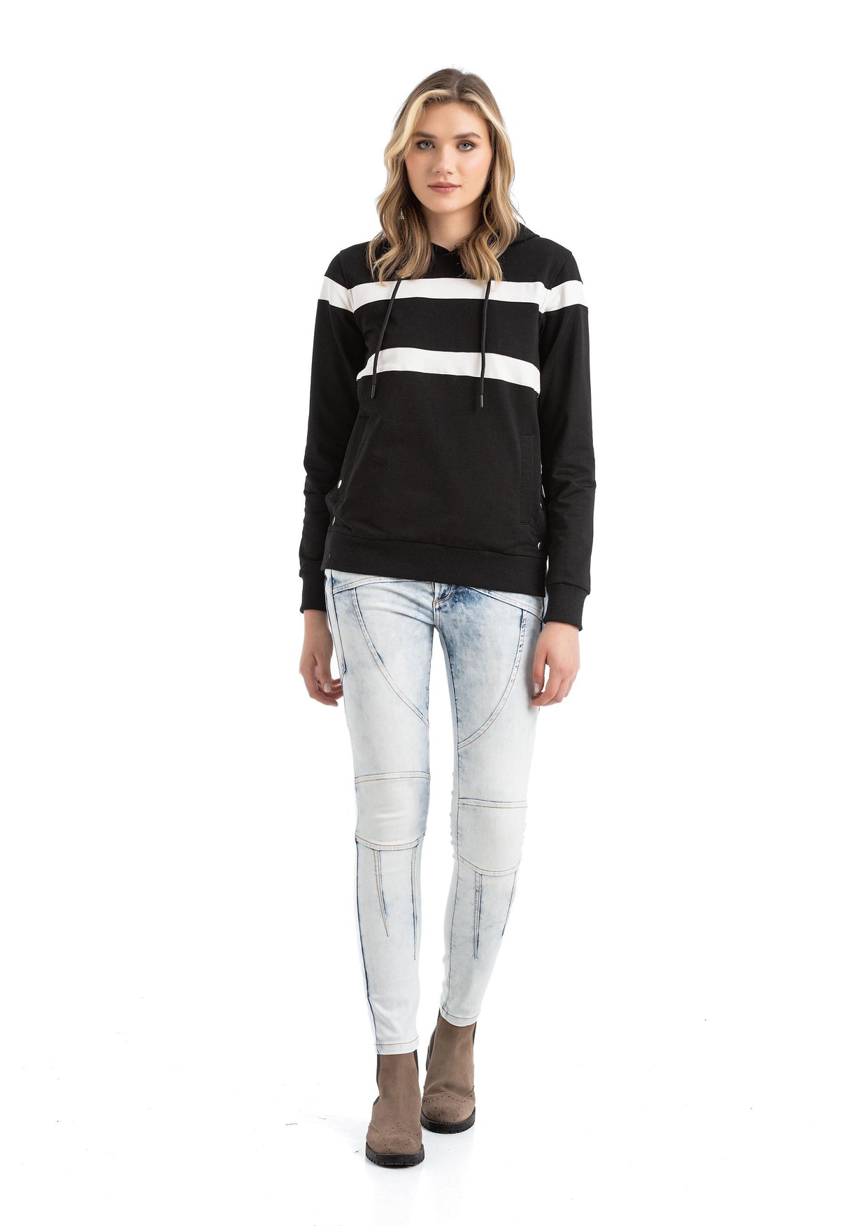 WL364 Striped Legend Luxe Women Sweatshirt