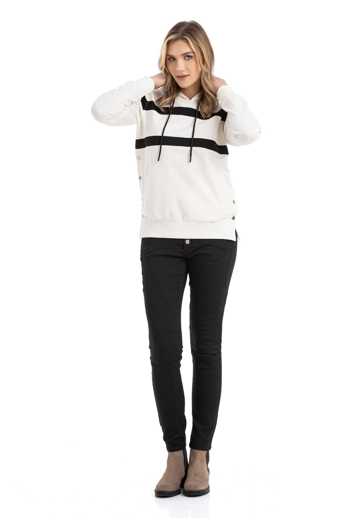 WL364 Striped Legend Luxe Women Sweatshirt
