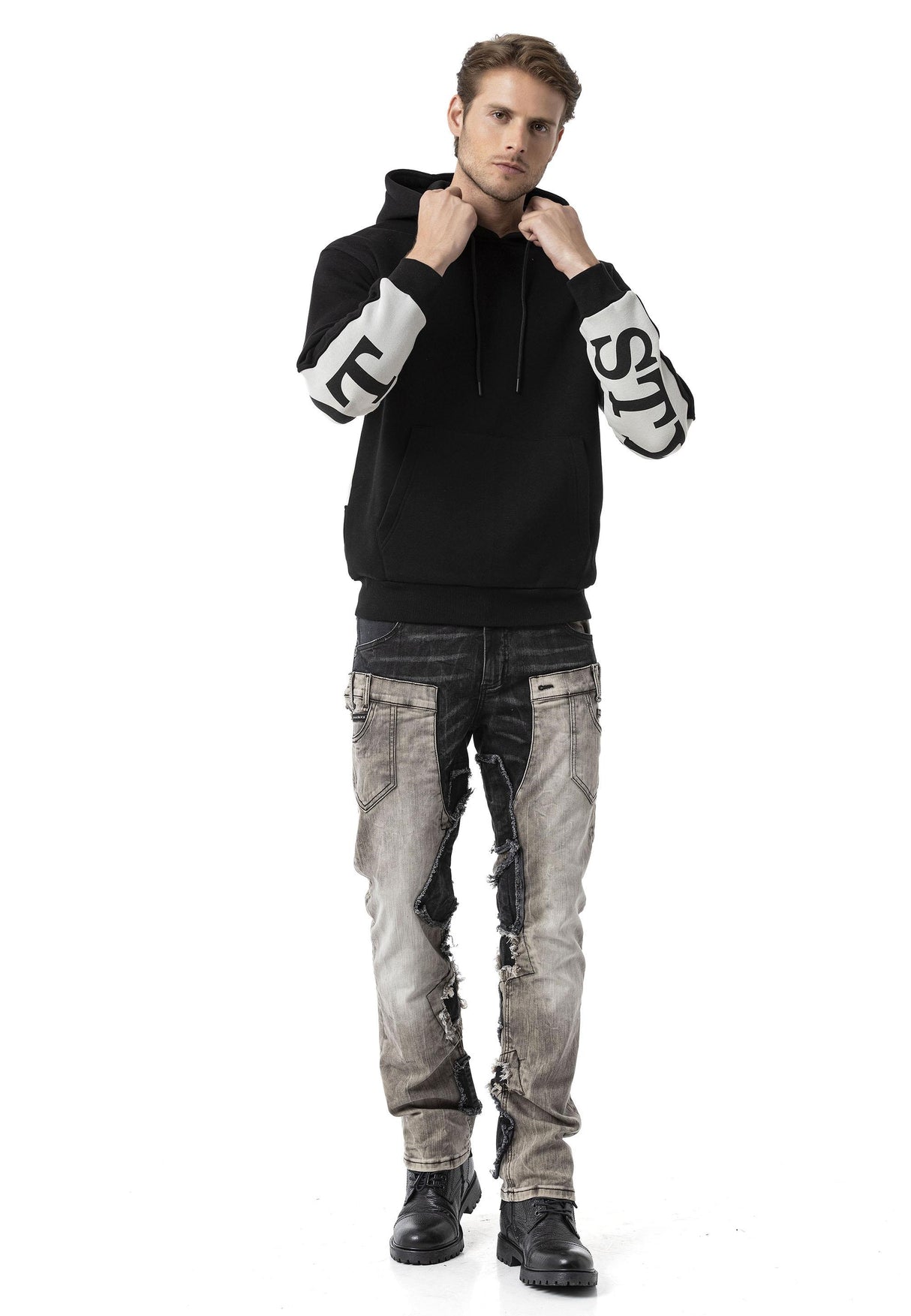 CL578 Iconic Statement Sleeve Men Sweatshirt