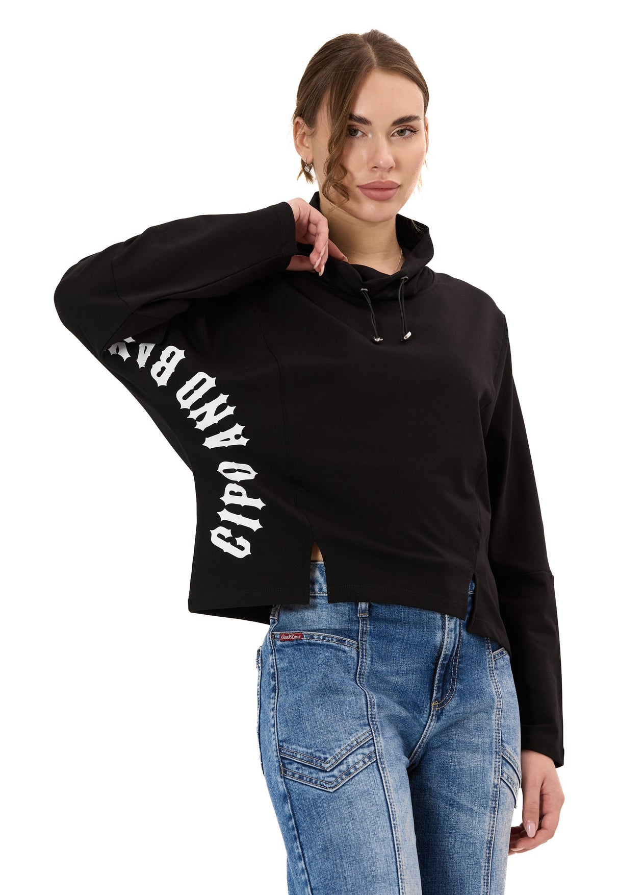 WL369 Kadın Kapüşonlu Hoodie Sweatshirt Rahat Şık ve Sokak Stiline Uygun