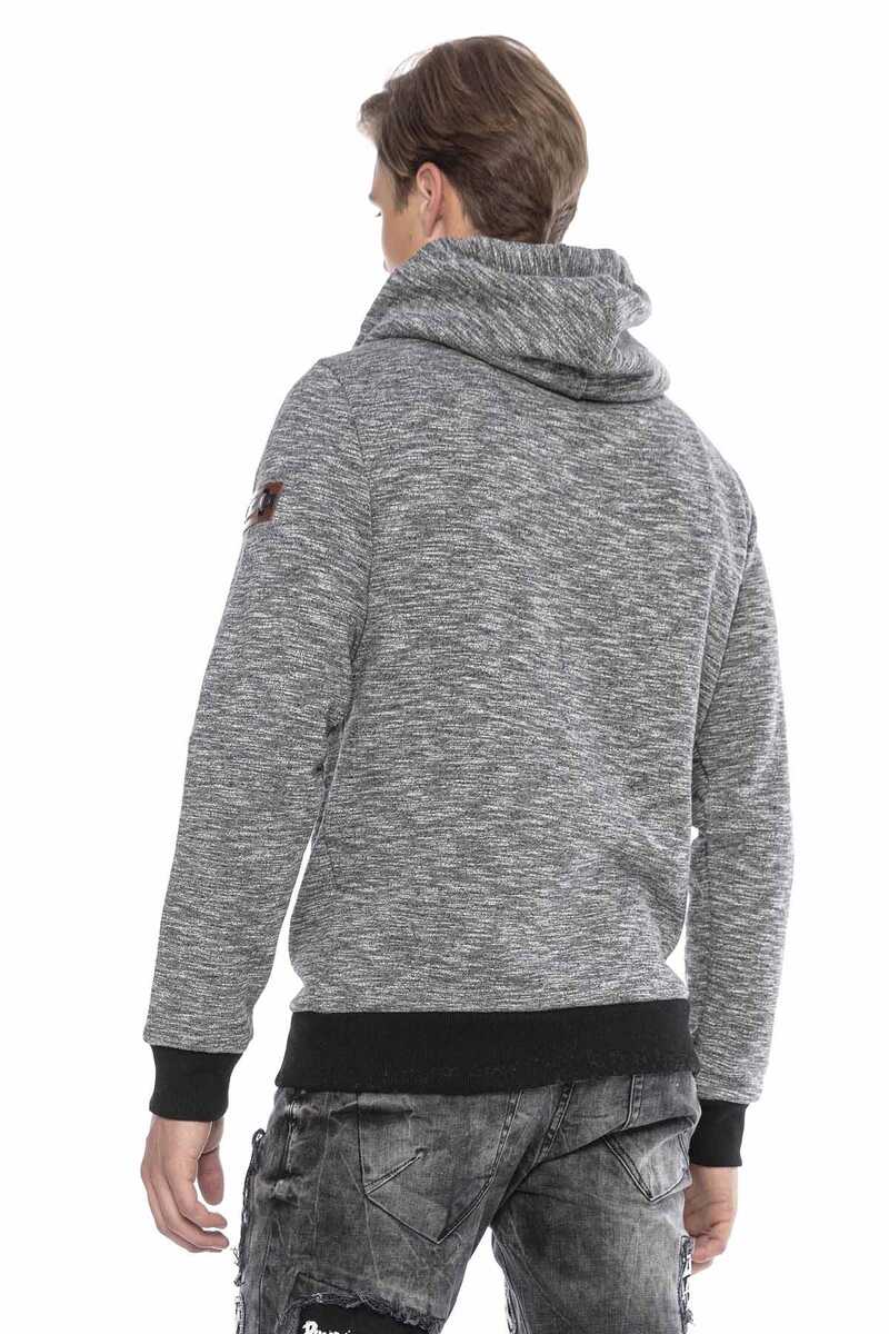 CL425 Kapşonlu Kışık Sweatshirt