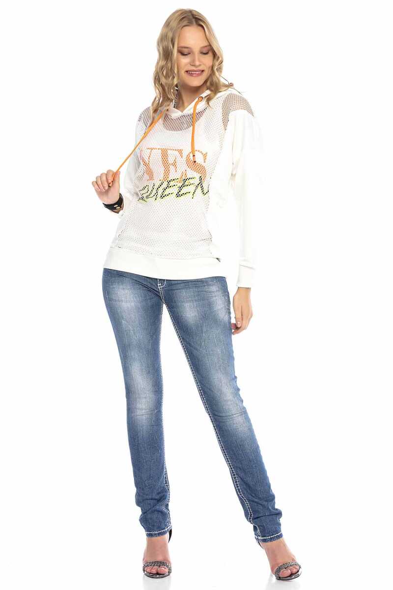 WL240 File Detaylı Kapşonlu Sweatshirt