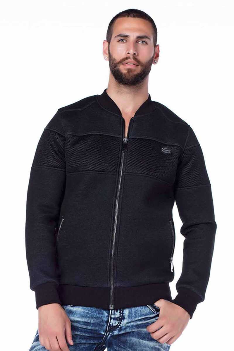 CJ141 Fermuarlı Lastikli Kolej Yaka Erkek Mont