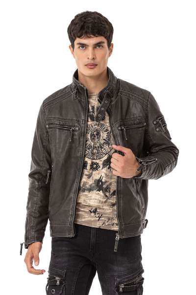 CM223 Titanforce Rebel Leather Men Jacket