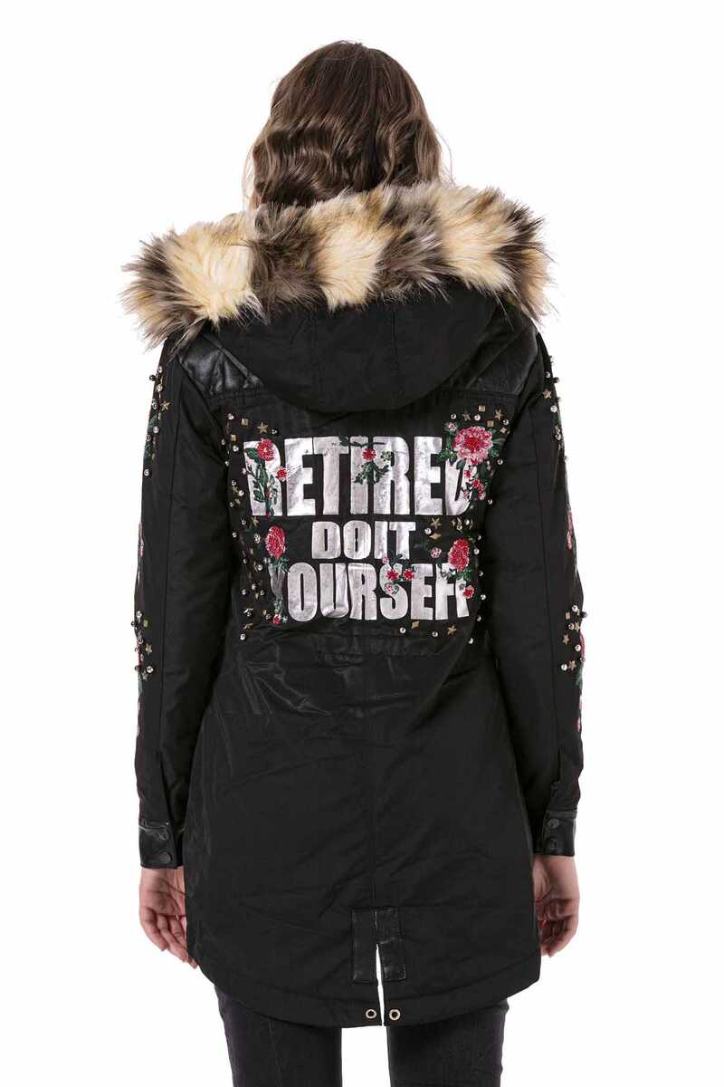 WJ136 Boncuk İşLemeli Nakışlı Kadın Mont