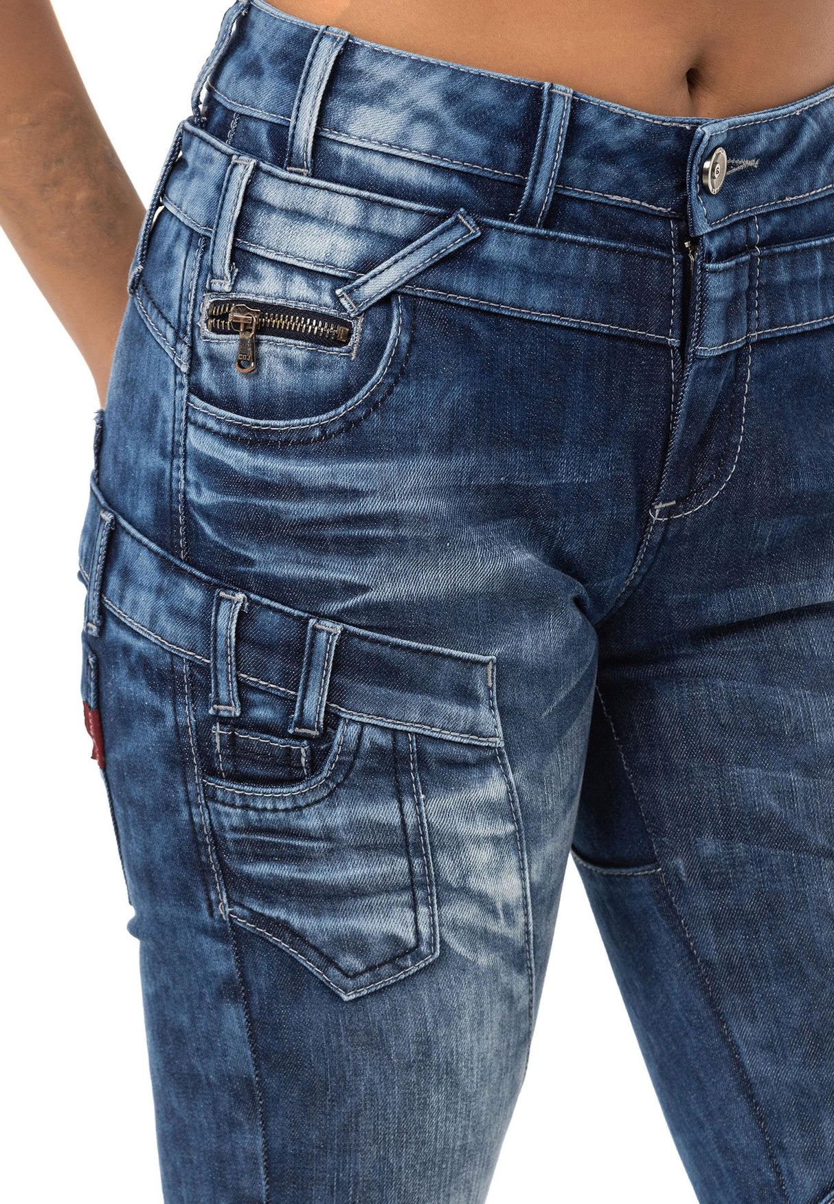 WD530 İspanyol Paça Yıkama Efektli Kadın Jean Pantolon