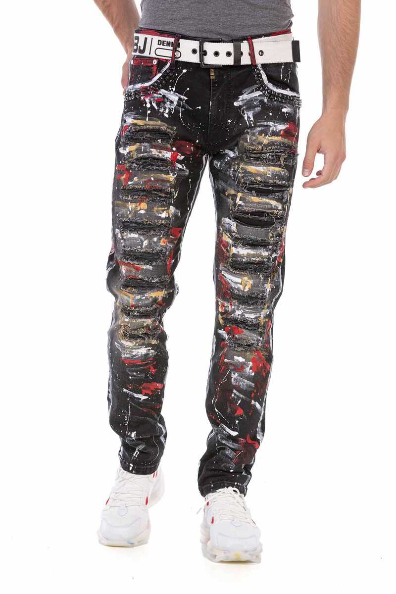 CD715 Biker Tarz Gösterişli Erkek Jean Pantolon
