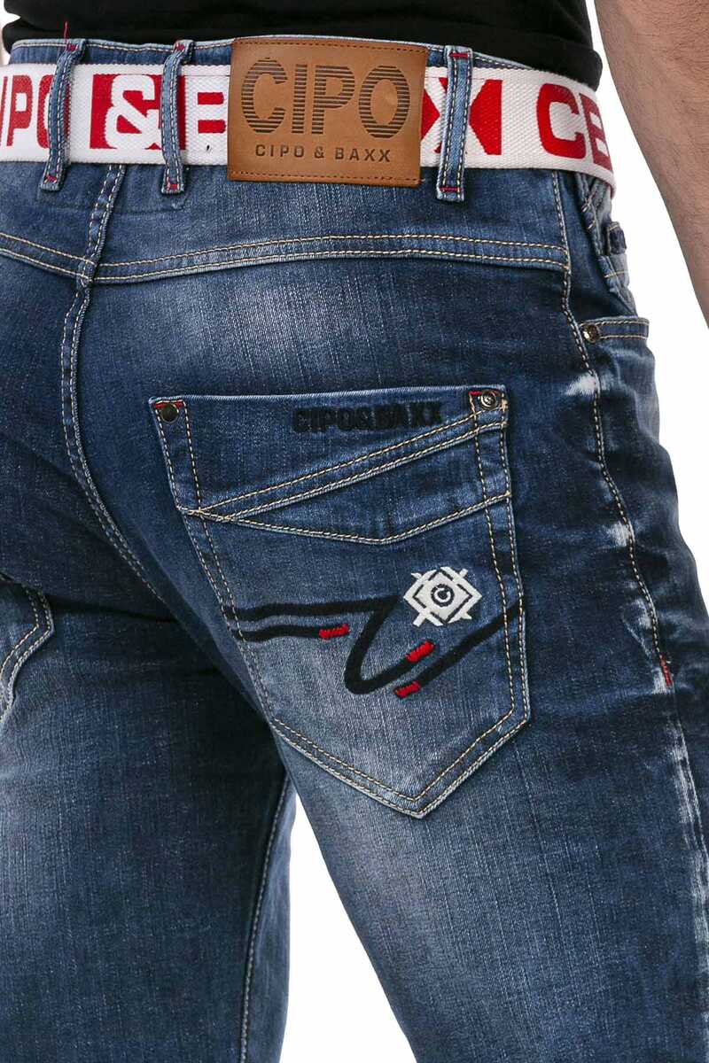 CD717 Logo Tasarımlı Erkek Jean Pantolon