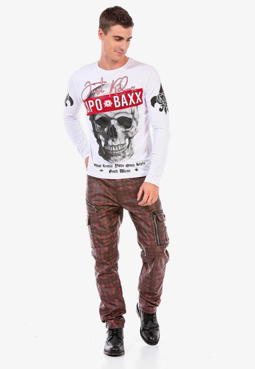 CD721 Ekose Desenli Erkek Kargo Pantolon