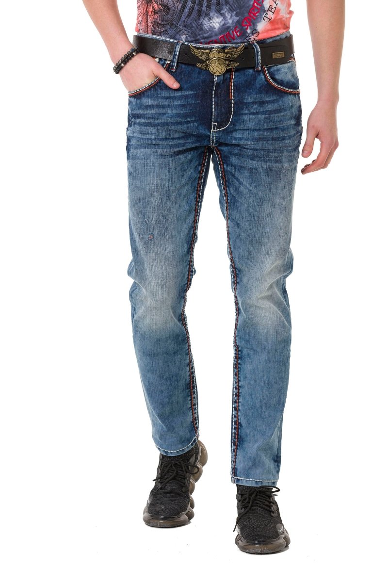 CD729 Pocket Embroidery Men's Jeans