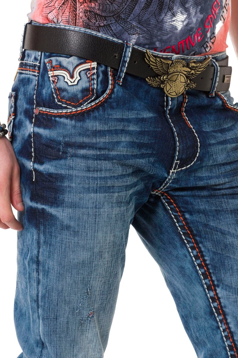 CD729 Pocket Embroidery Men's Jeans