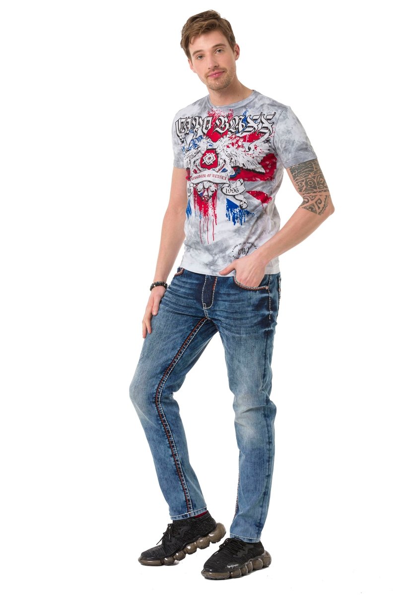 CD729 Pocket Embroidery Men's Jeans