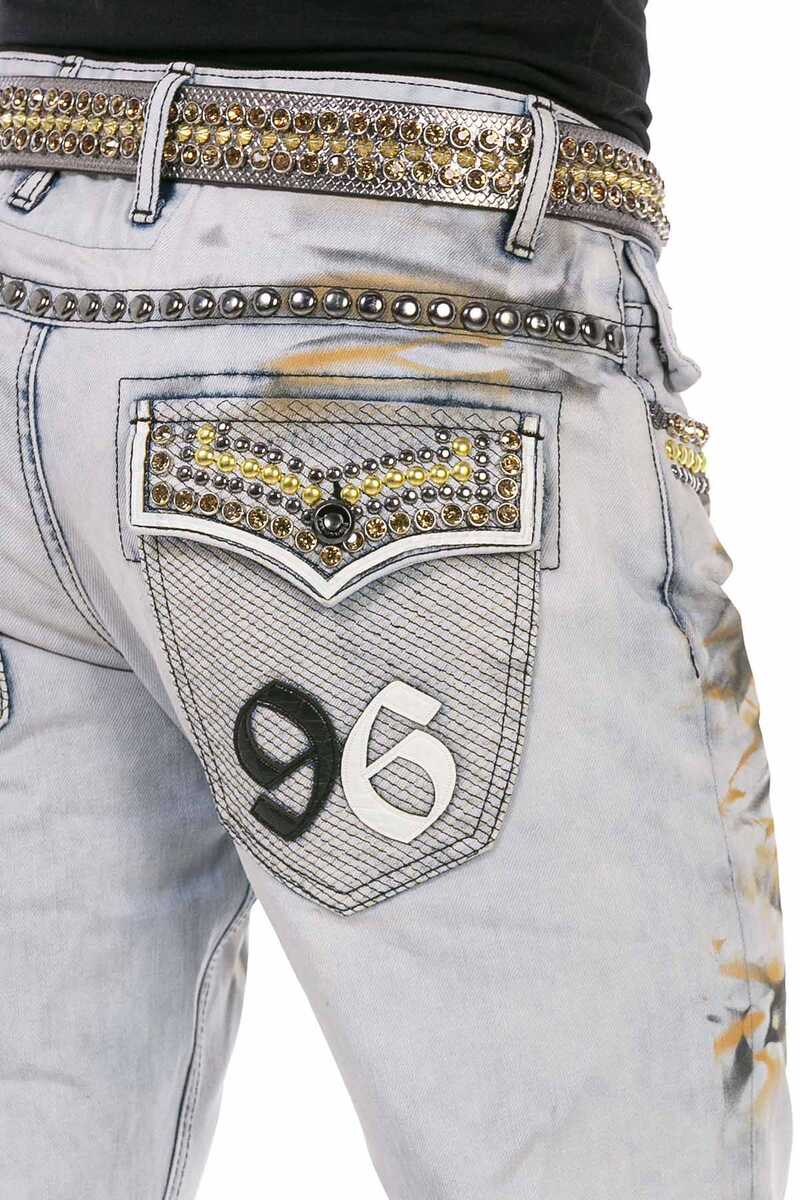 CD733 Abartılı Görünüme Sahip Regular Erkek Jean Pantolon