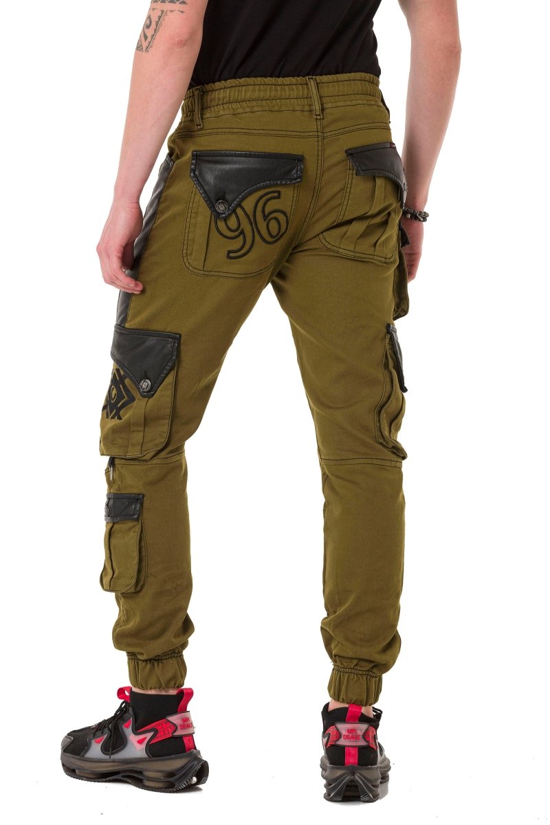 CD790 Lastikli Paça Kargo Cep Erkek Jean Pantolon