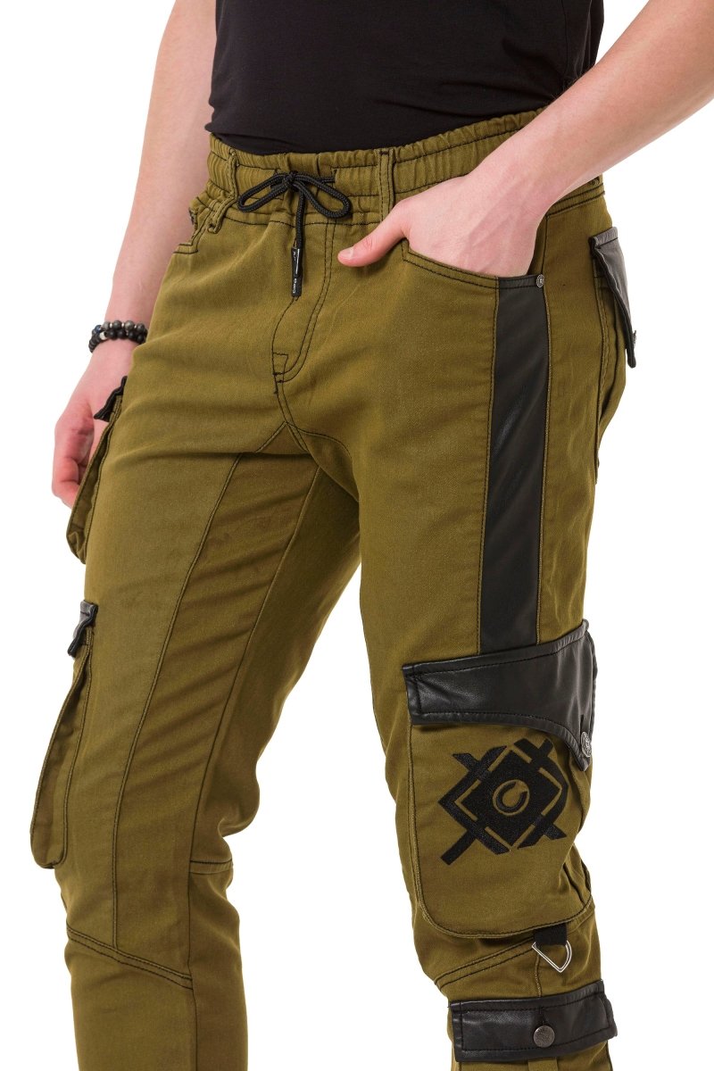 CD790 Lastikli Paça Kargo Cep Erkek Jean Pantolon