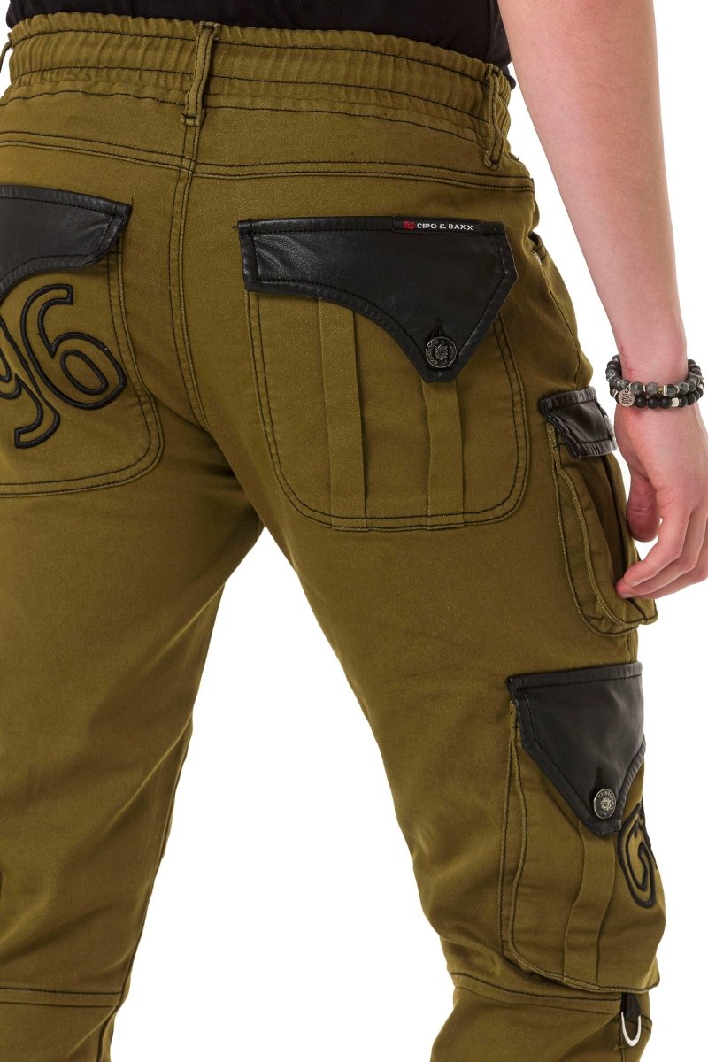 CD790 Lastikli Paça Kargo Cep Erkek Jean Pantolon