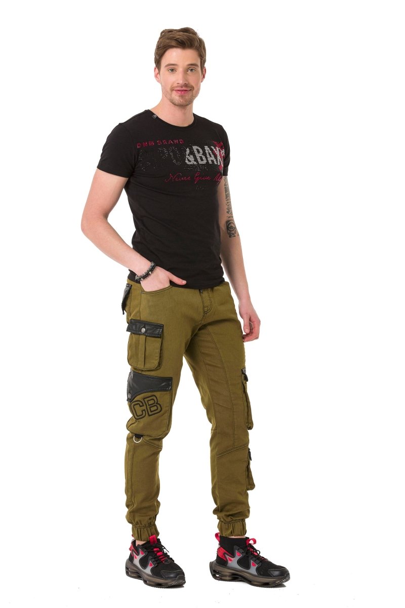 CD790 Lastikli Paça Kargo Cep Erkek Jean Pantolon