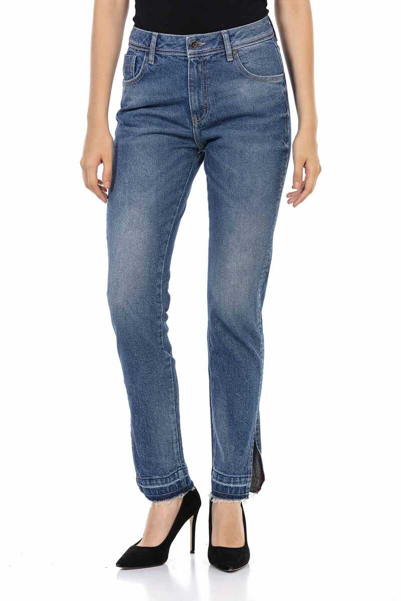 WD449 Buz Mavi Kadın Mom Jean Pantolon