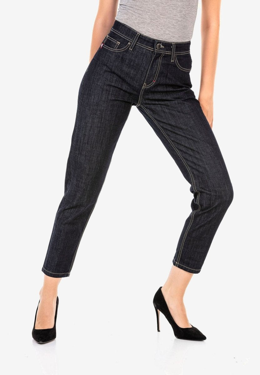 WD450 Koyu Tonlarda Mom Jean Pantolon