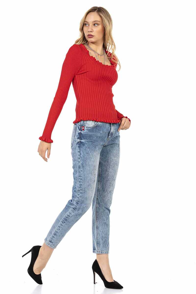 WD454 Yüksel Bel Kadın Jean Pantolon