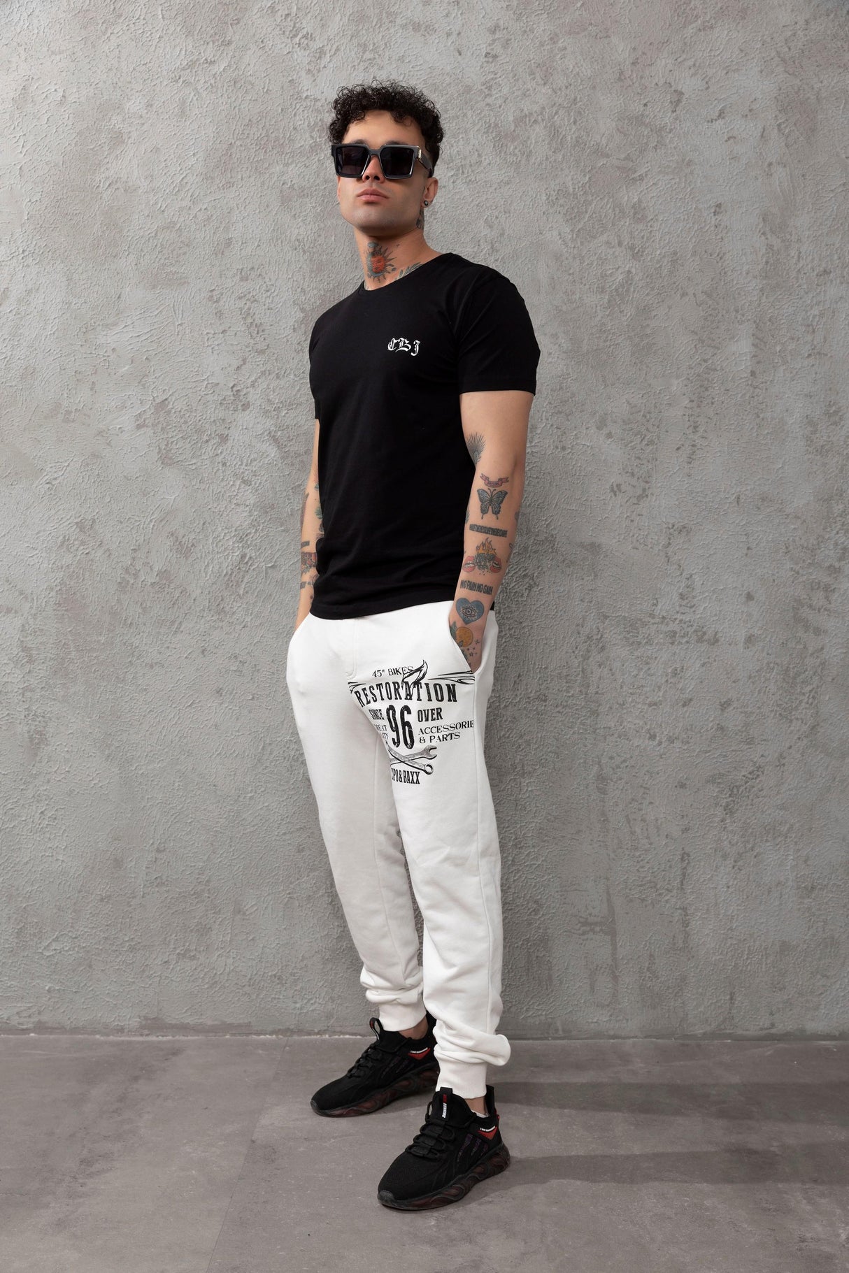 CR156 Restoration Baskılı Erkek Eşofman Altı