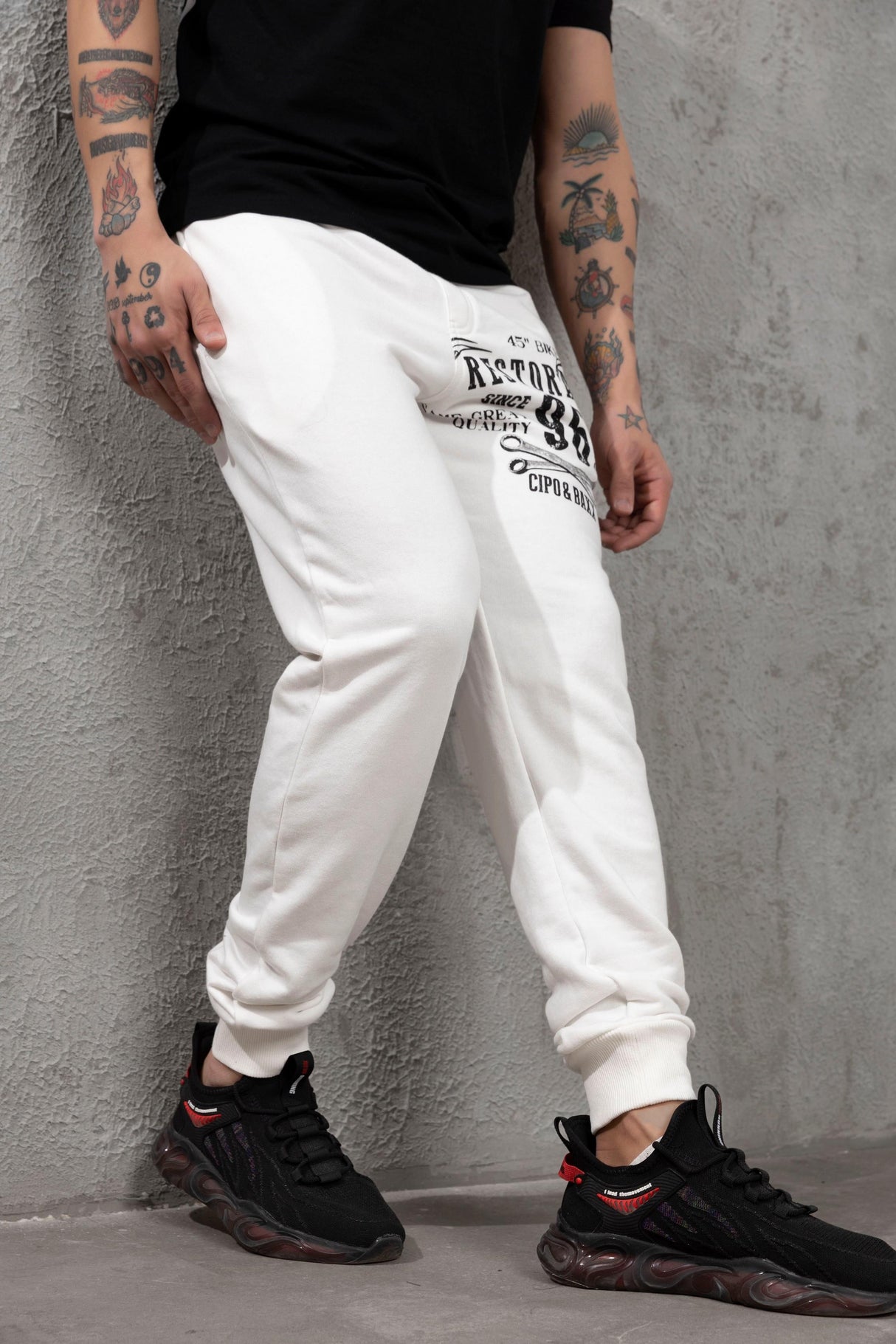 CR156 Restoration Baskılı Erkek Eşofman Altı