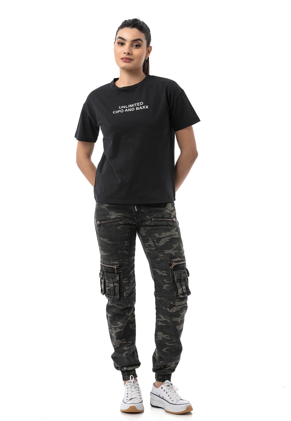 Kadın Regular Fit Baskılı Basic T-Shirt WT390