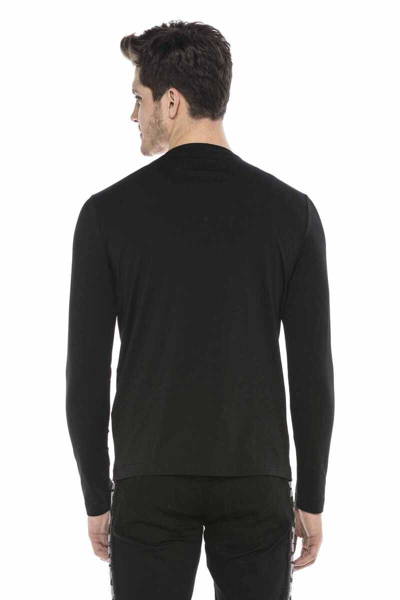 CL374 Gümüş Simli Kabartma Baskılı Sweatshirt