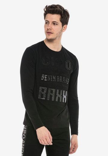 CL374 Gümüş Simli Kabartma Baskılı Sweatshirt