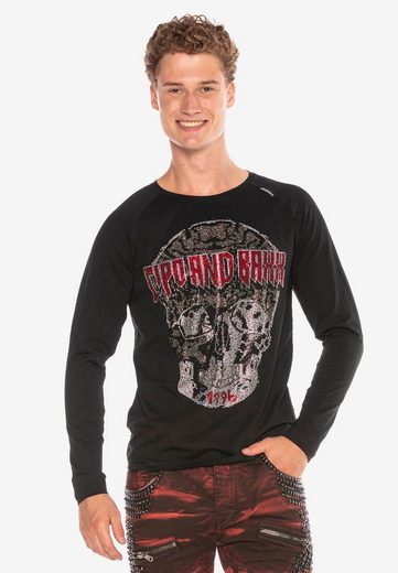 CL395 Parlak Taşlı KuruKafa Sweatshirt