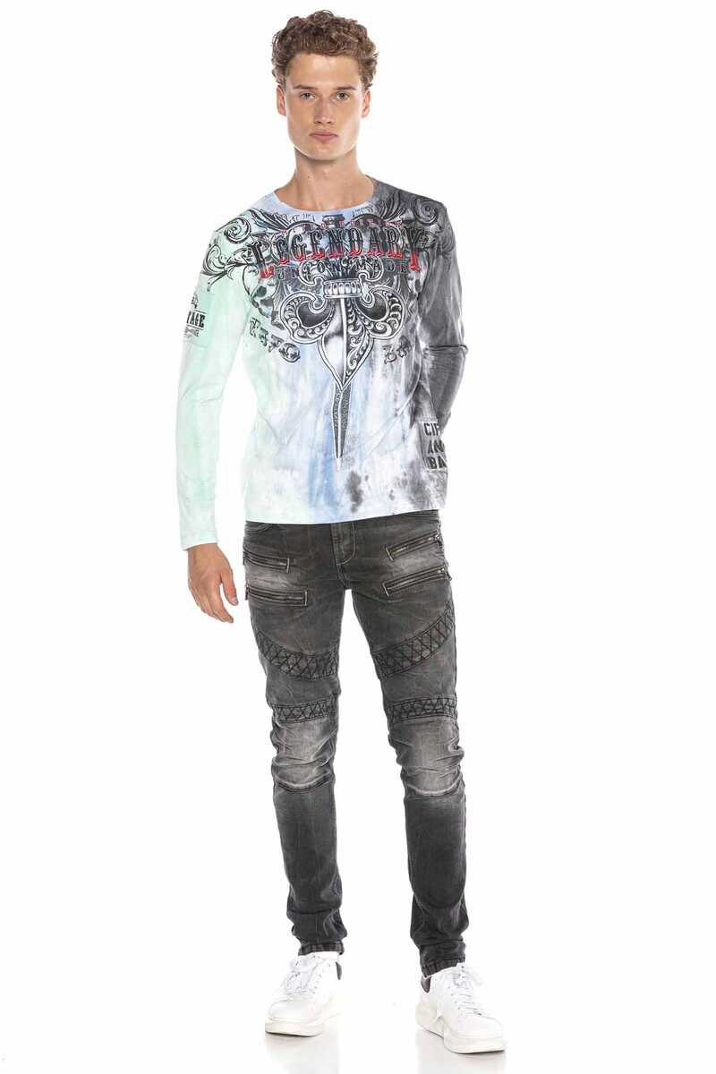 CL408 Royalty Desenli Long Sleeve Tişört