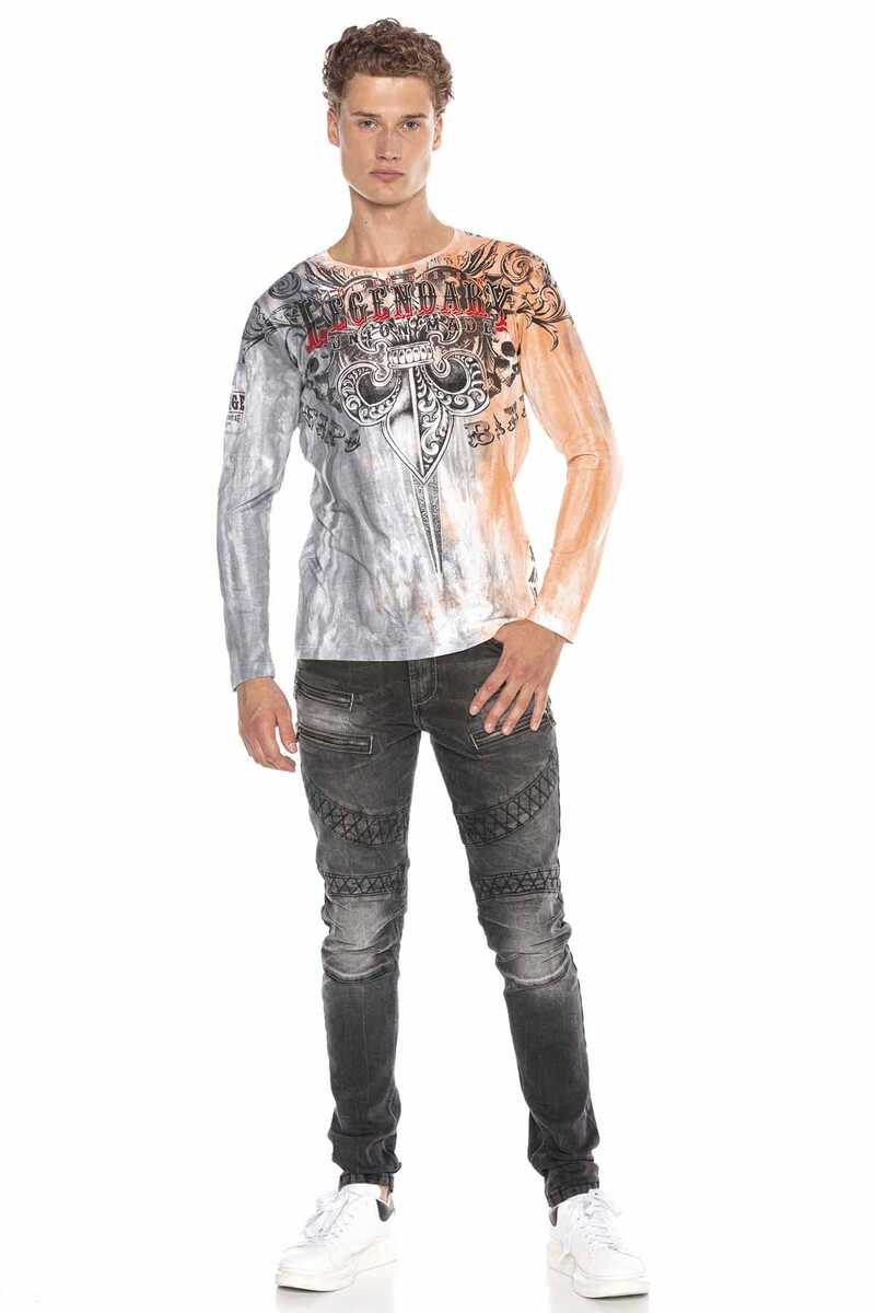 CL408 Royalty Desenli Long Sleeve Tişört