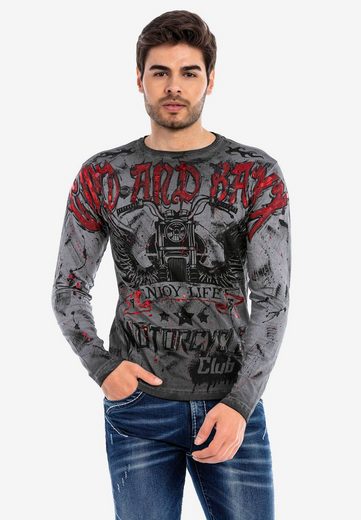 CL455 Boya Baskılı Biker Sweatshirt
