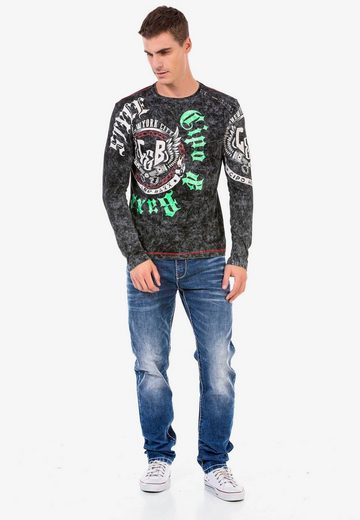 CL476 Neon Desenli Sweatshirt