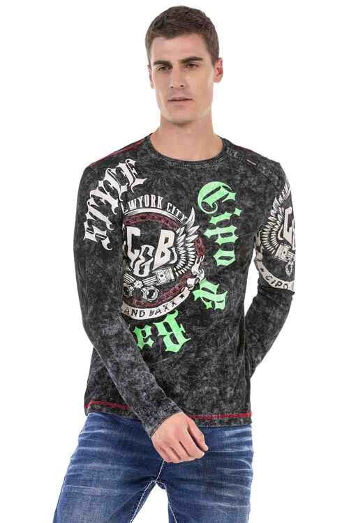 CL476 Neon Desenli Sweatshirt