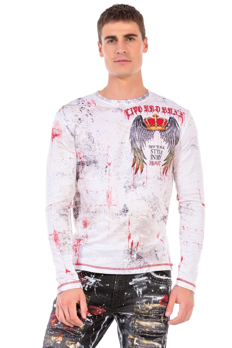 CL497 New York Baskılı Long Sleeve T-Shirt
