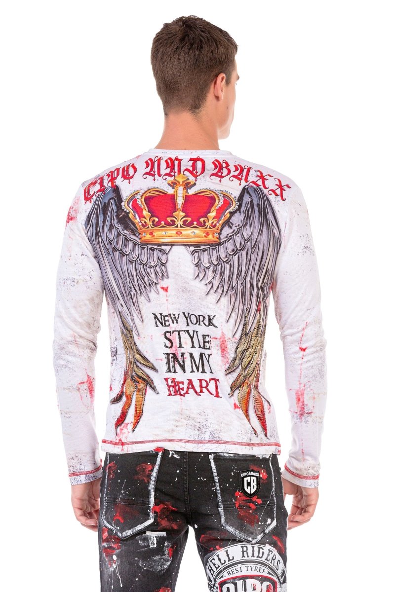 CL497 New York Baskılı Long Sleeve T-Shirt